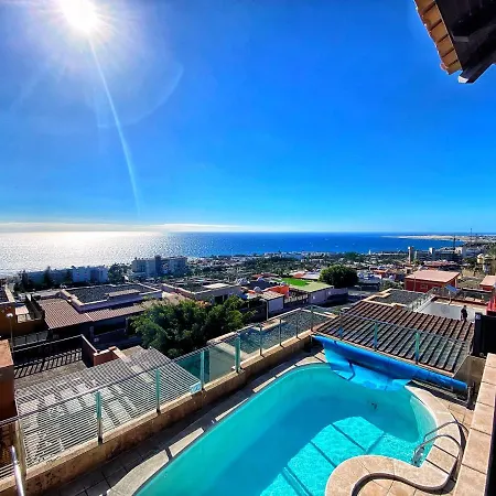 Luxury 5 Star Violetta With Amazing Sea View, Jacuzzi And Heated Pool Villa San Agustín